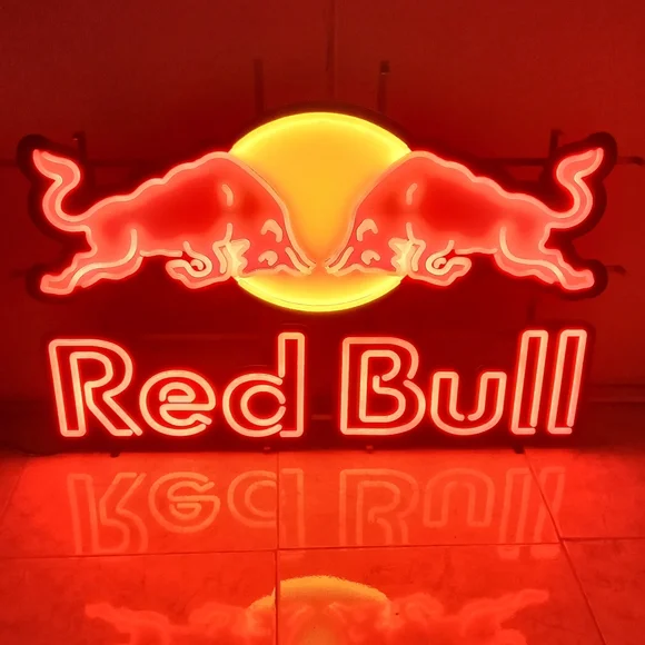 redbull | Other | Neon Red Bull Sign | Poshmark